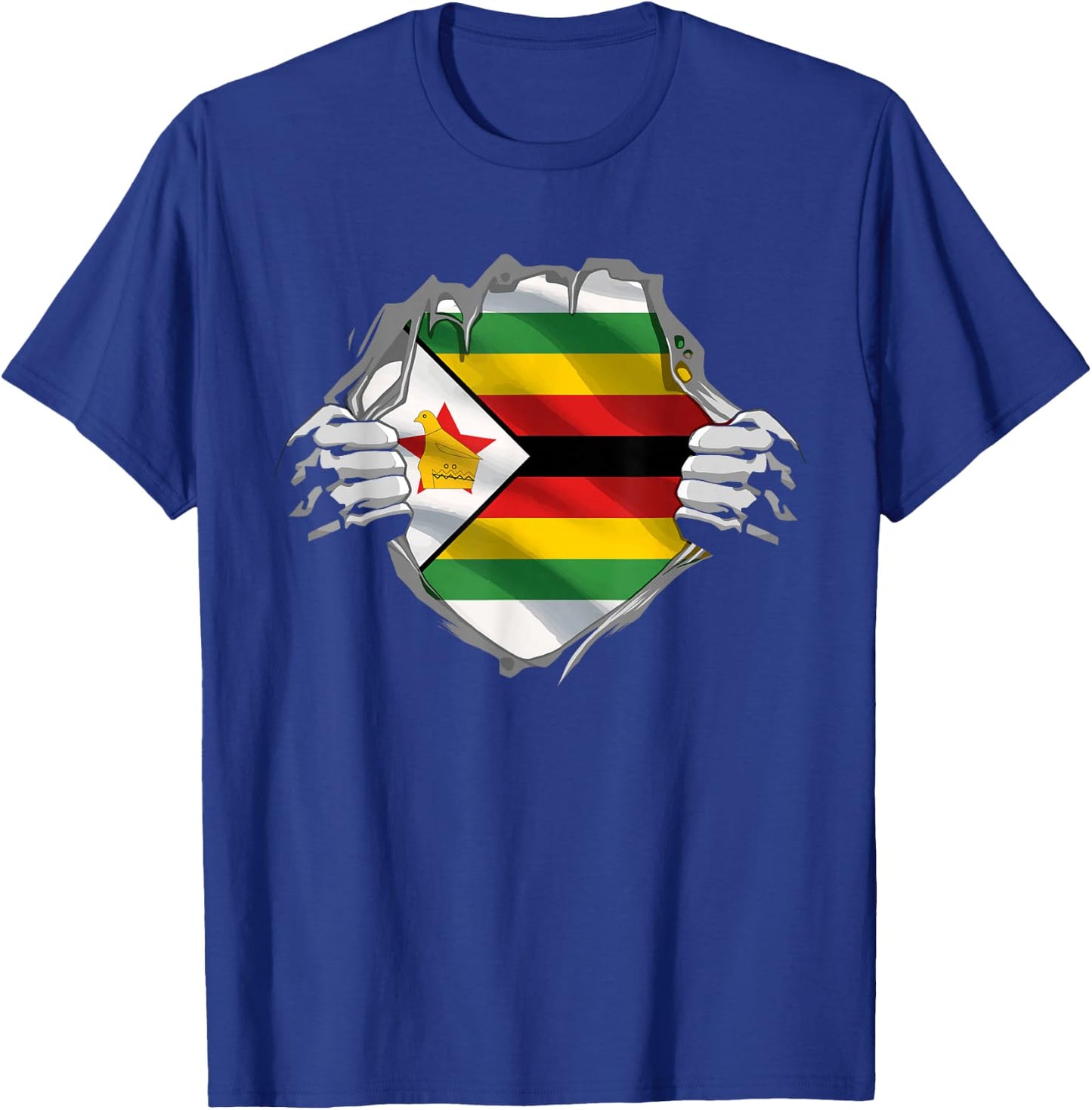 Zimbabwe Super Zimbabwean Flag Zimbabwe Roots Citizen T-Shirt - T-Shirt | Royal