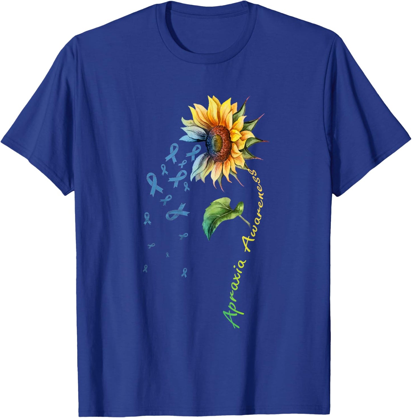 Apraxia Awareness Sunflower Shirt T-Shirt - T-Shirt | Royal