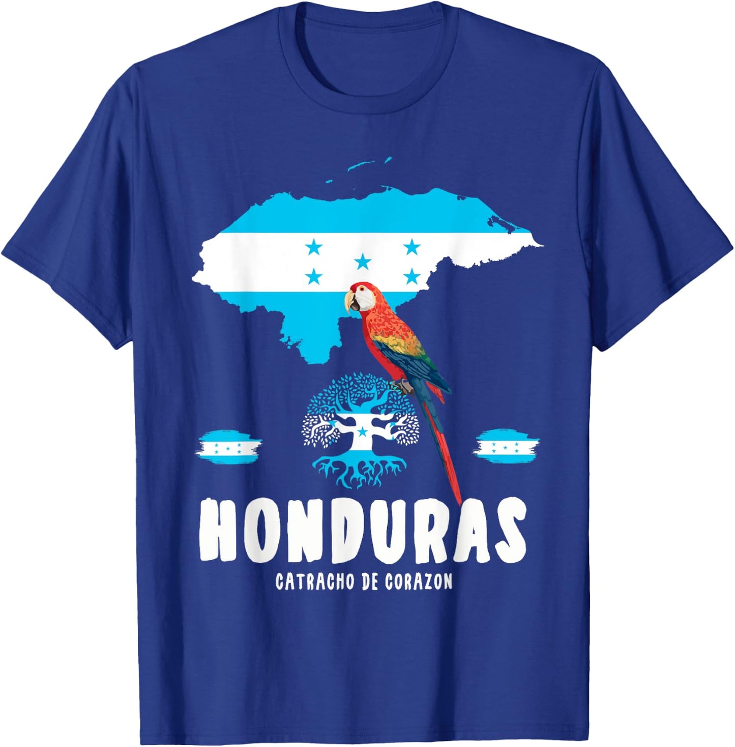 Honduras Roots Outfit Ideas & Honduran Flag T-Shirt - T-Shirt | Royal