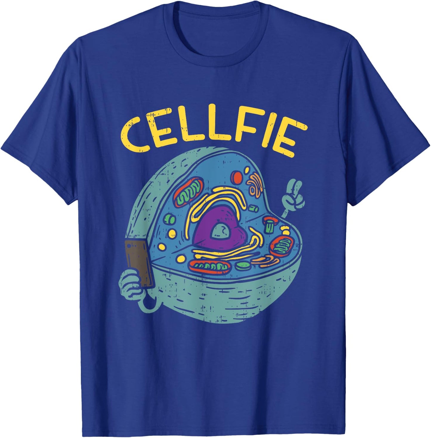 Cell Fie Funny Science Biology Teacher T Shirt T-Shirt - T-Shirt | Royal