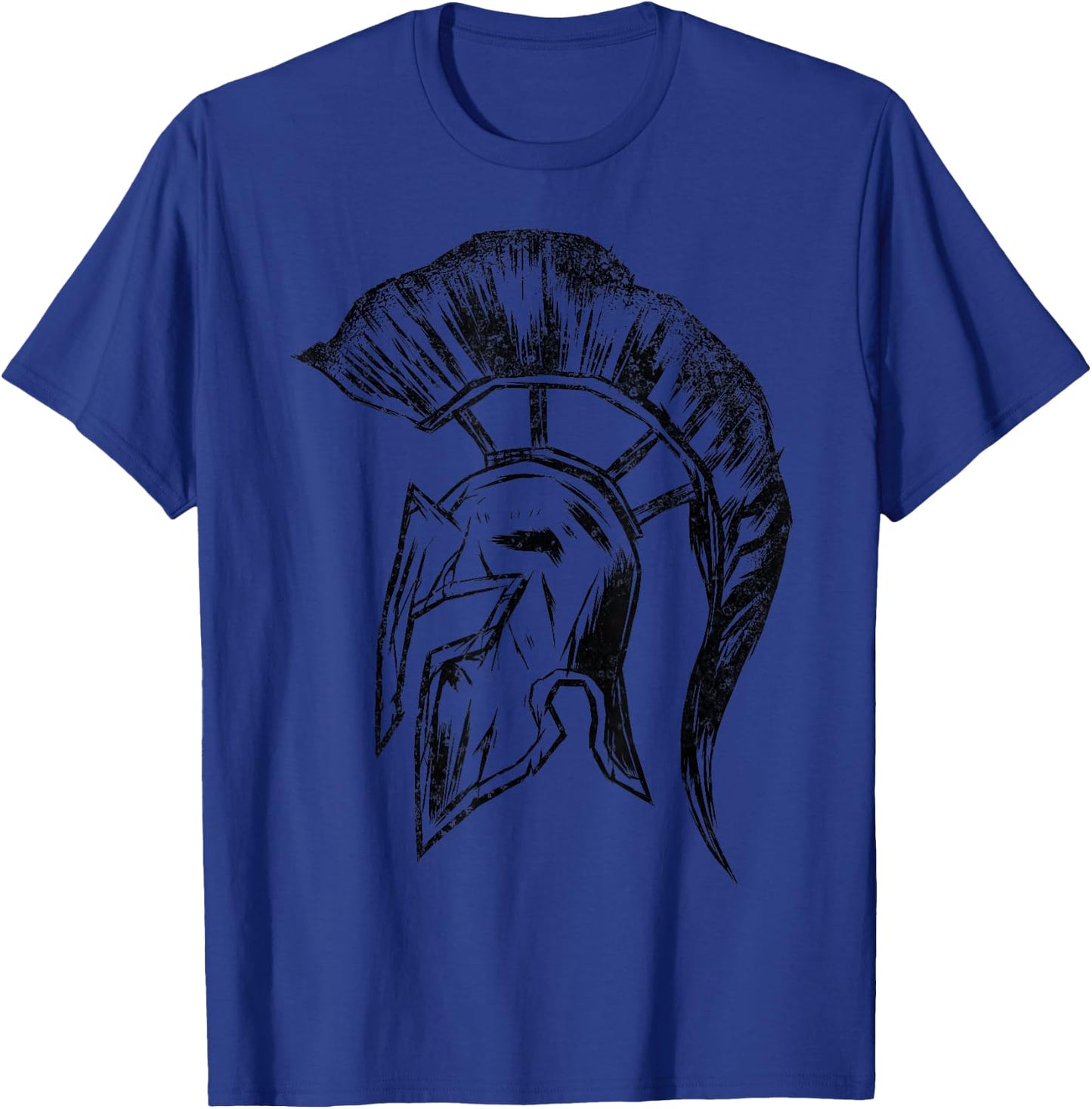 Retro Vintage Spartan Helmet Warrior Trojan Warrior T-Shirt - T-Shirt | Royal