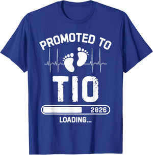 Promoted to TIO Est 2026 First Time Uncle to Be T-Shirt - T-Shirt | Royal