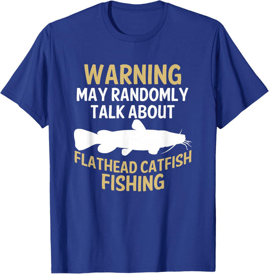 Flathead Catfish Fishing Graphic Freshwater Fish Graphic T-Shirt - T-Shirt | Royal