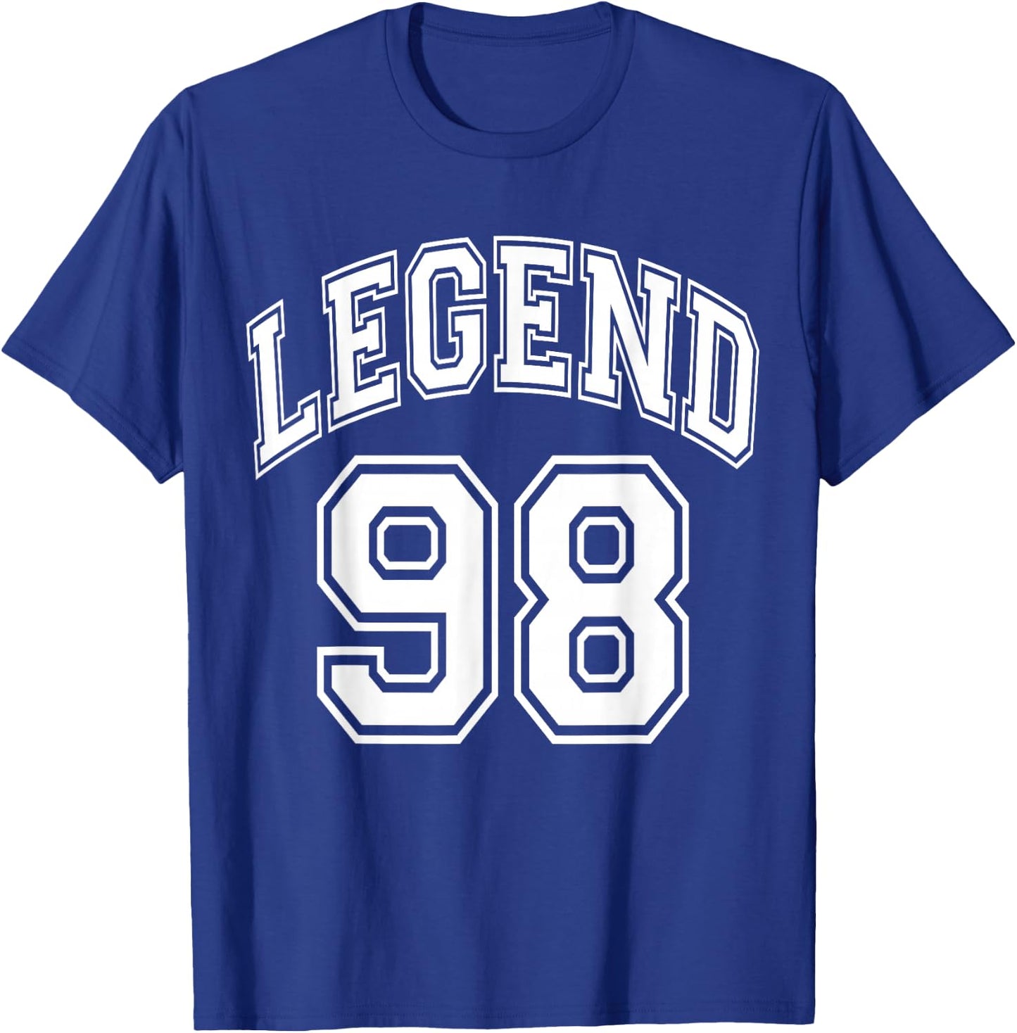 Legend 98 Years Old Number Team 98th Birthday 1998 T-Shirt - T-Shirt | Royal