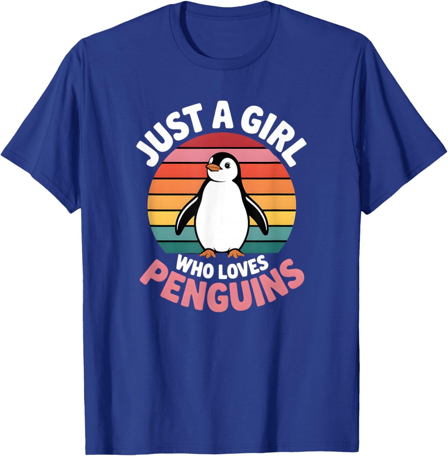 Girls Penguin T-Shirt - T-Shirt | Royal