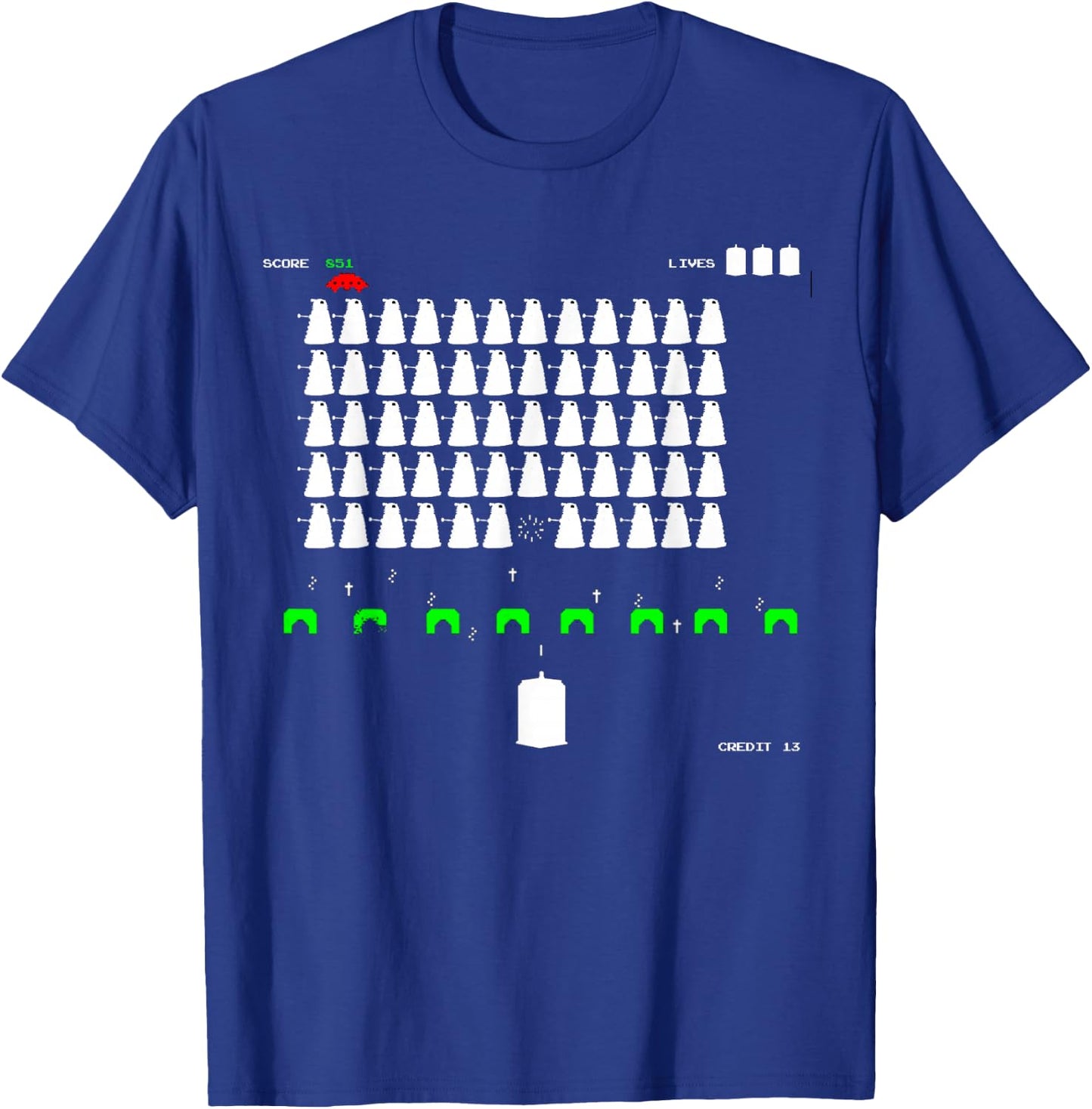 Dr. Invader Who? T-Shirt - T-Shirt | Royal