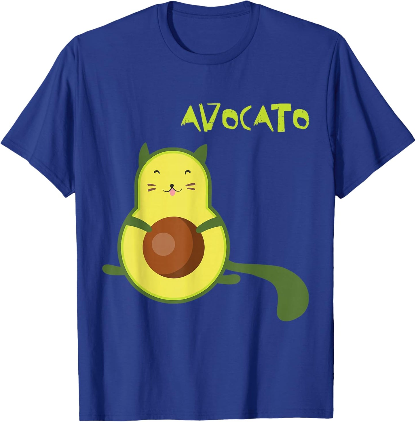 Avocato Funny Cute Cat Avocado Gift Vegan T-Shirt - T-Shirt | Royal