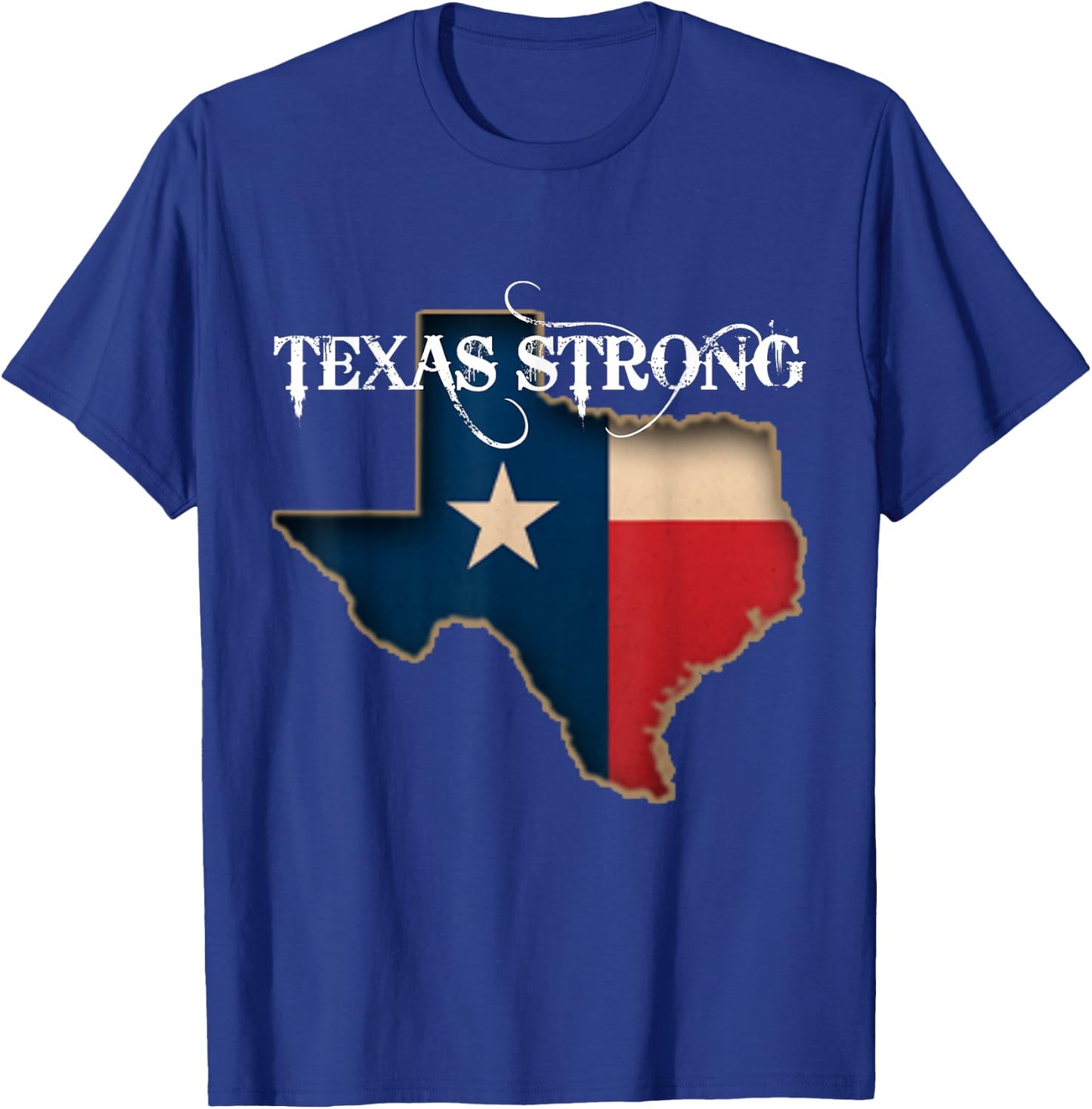 Texas Strong Shirt Women Men Kids Distressed State Flag Love T-Shirt - T-Shirt | Royal