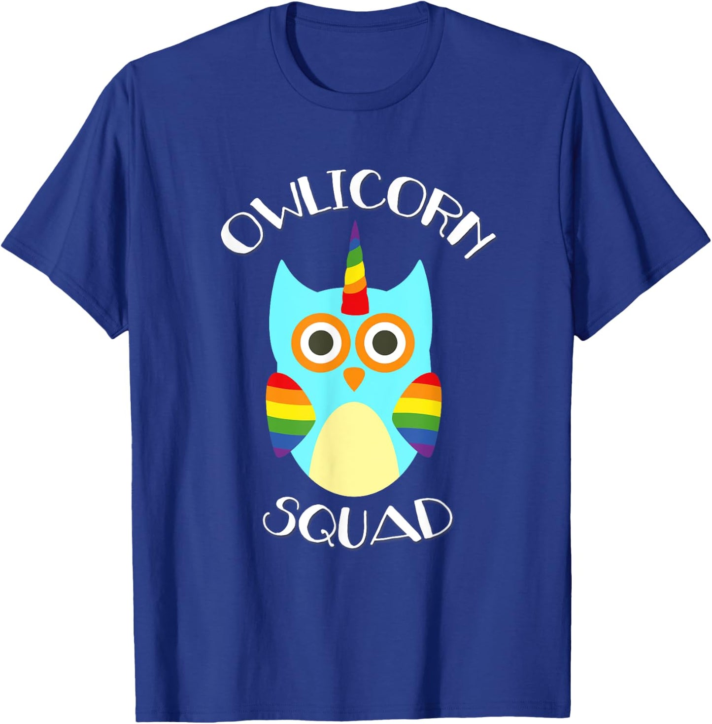 Owlicorn Owl Unicorn Mash Up Squad Shirt T-Shirt - T-Shirt | Royal