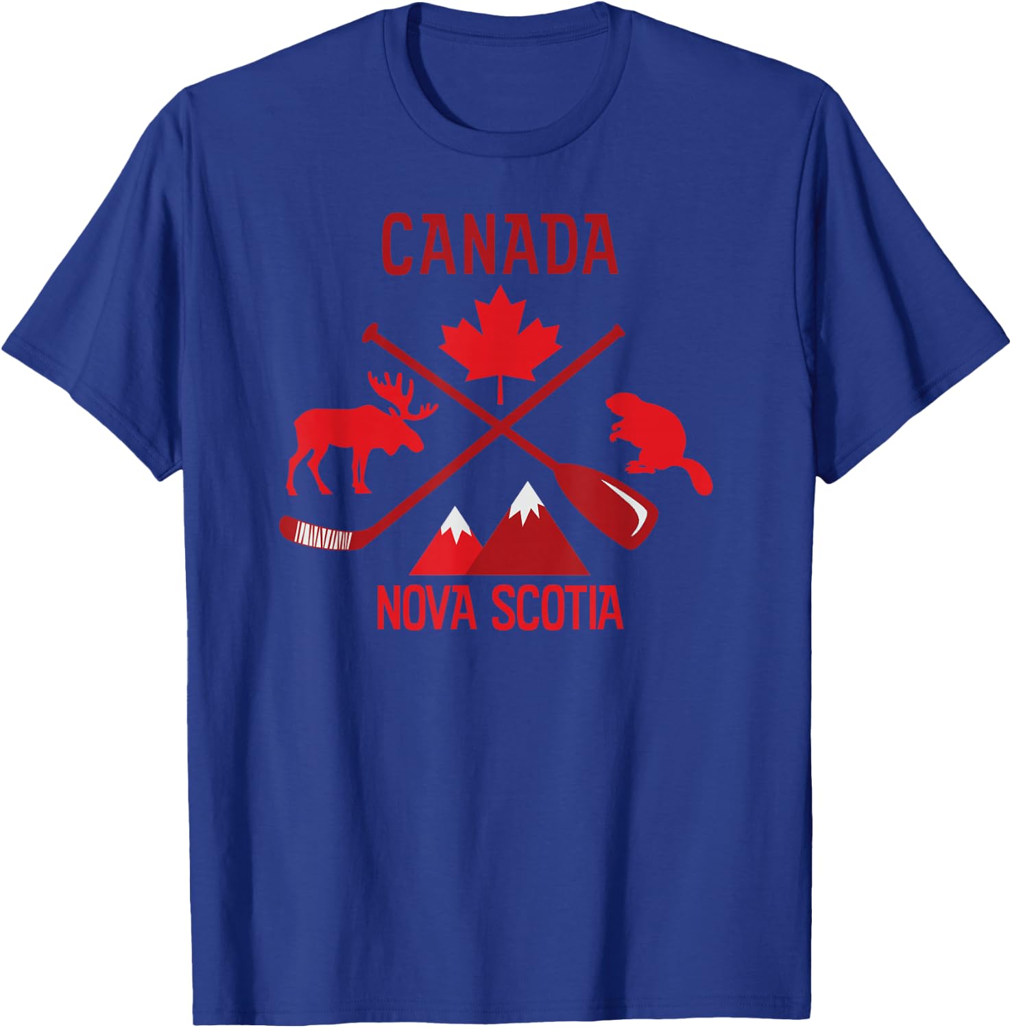Nova Scotia Canada Symbols T-Shirt - T-Shirt | Royal