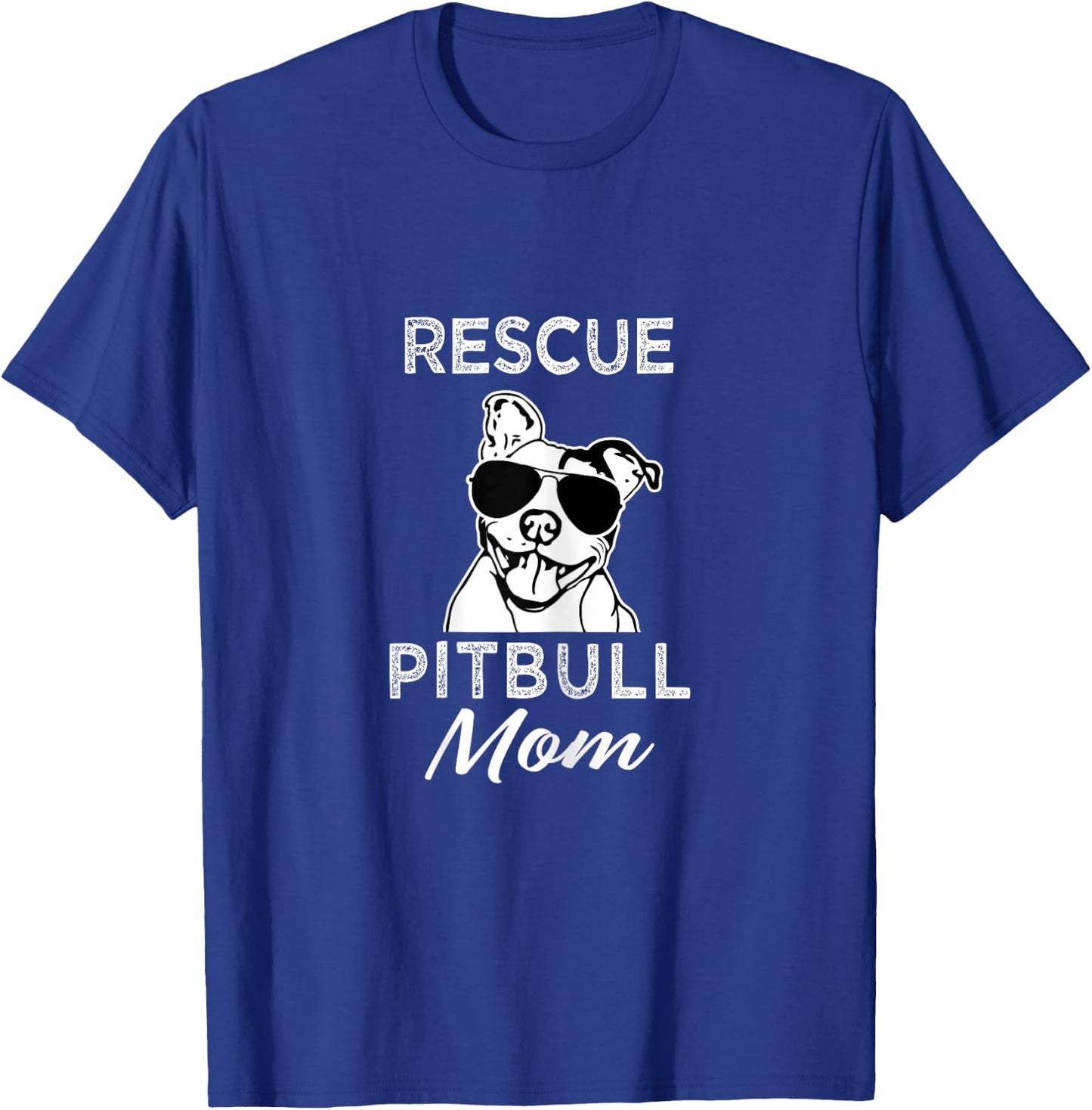 Rescue Pitbull Dog Mom funny Cute women's T-Shirt - T-Shirt | Royal