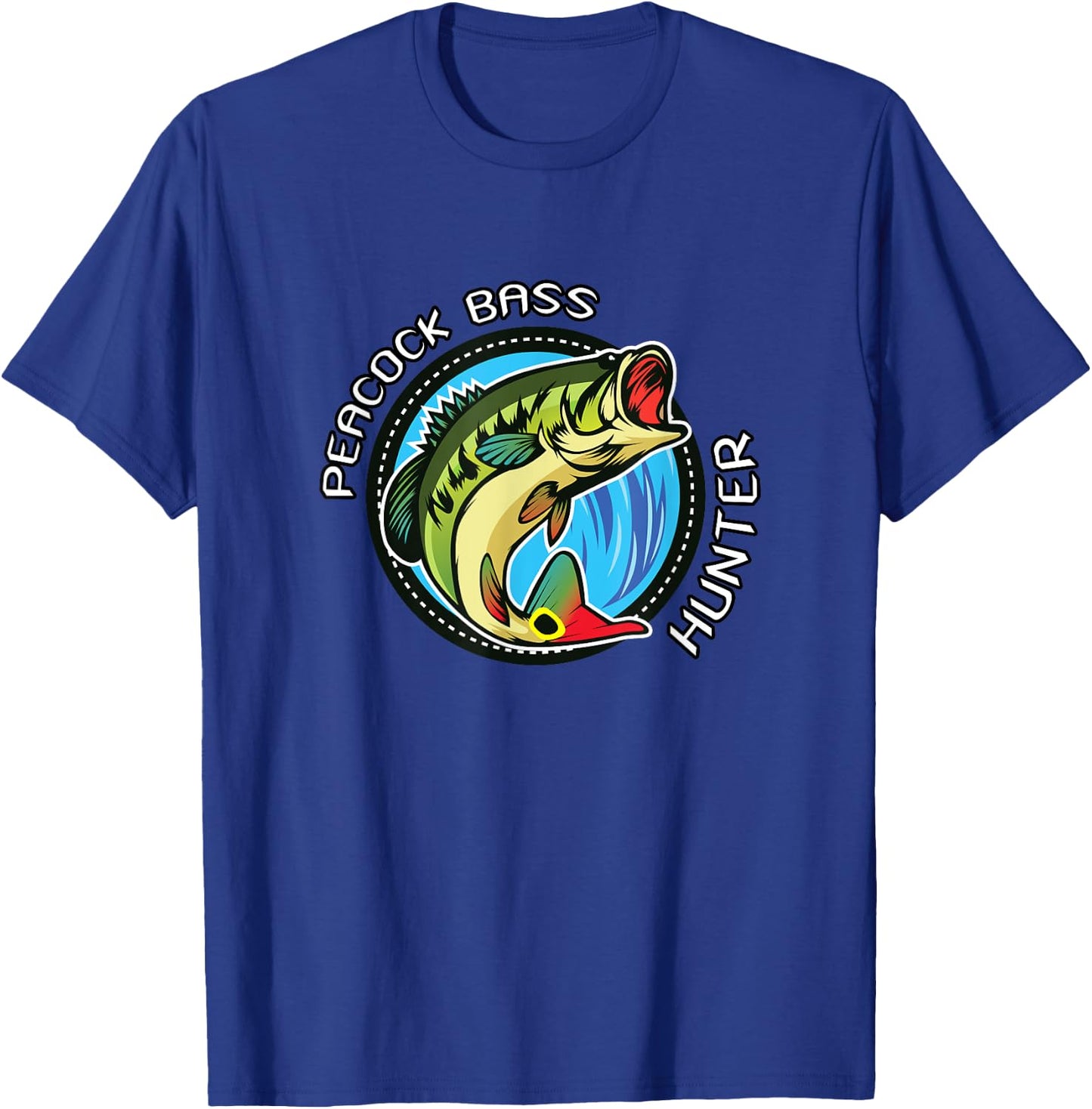 Peacock Bass Hunter, Fish T Shirt T-Shirt - T-Shirt | Royal