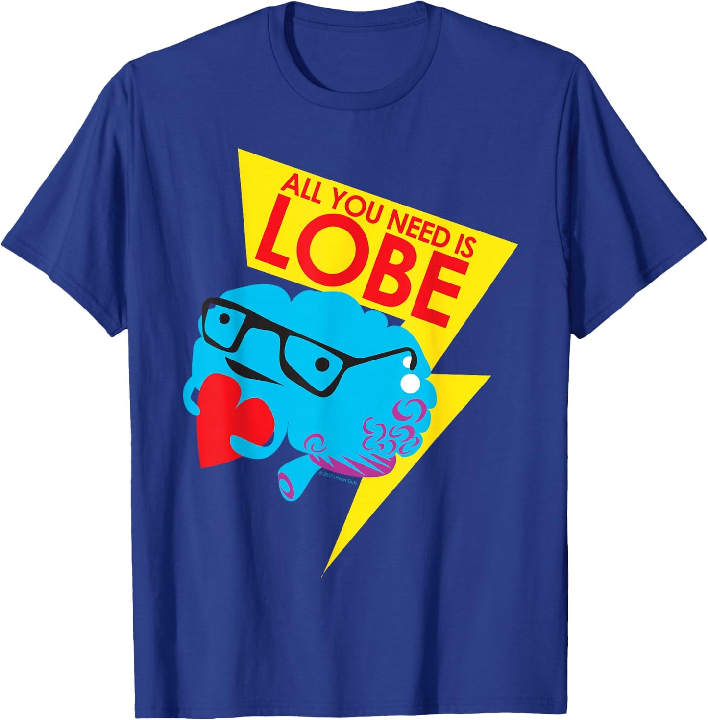 Cute Brain Shirt - Funny Brain Neuroscience Nerdy Humor T-Shirt - T-Shirt | Royal