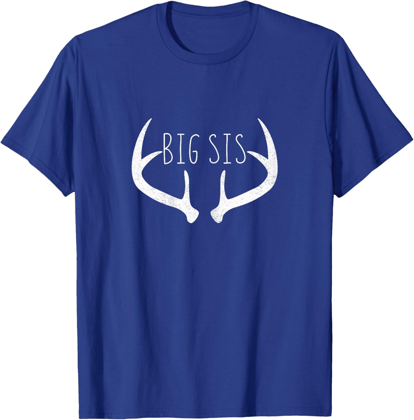Big Sister Shirt - Big Sis Deer Antlers Hunting T-Shirt - T-Shirt | Royal