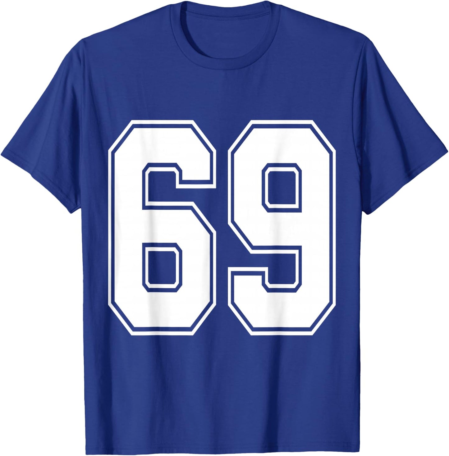 #69 Number 69 Sports. Jersey My Favorite Player #69 T-Shirt - T-Shirt | Royal
