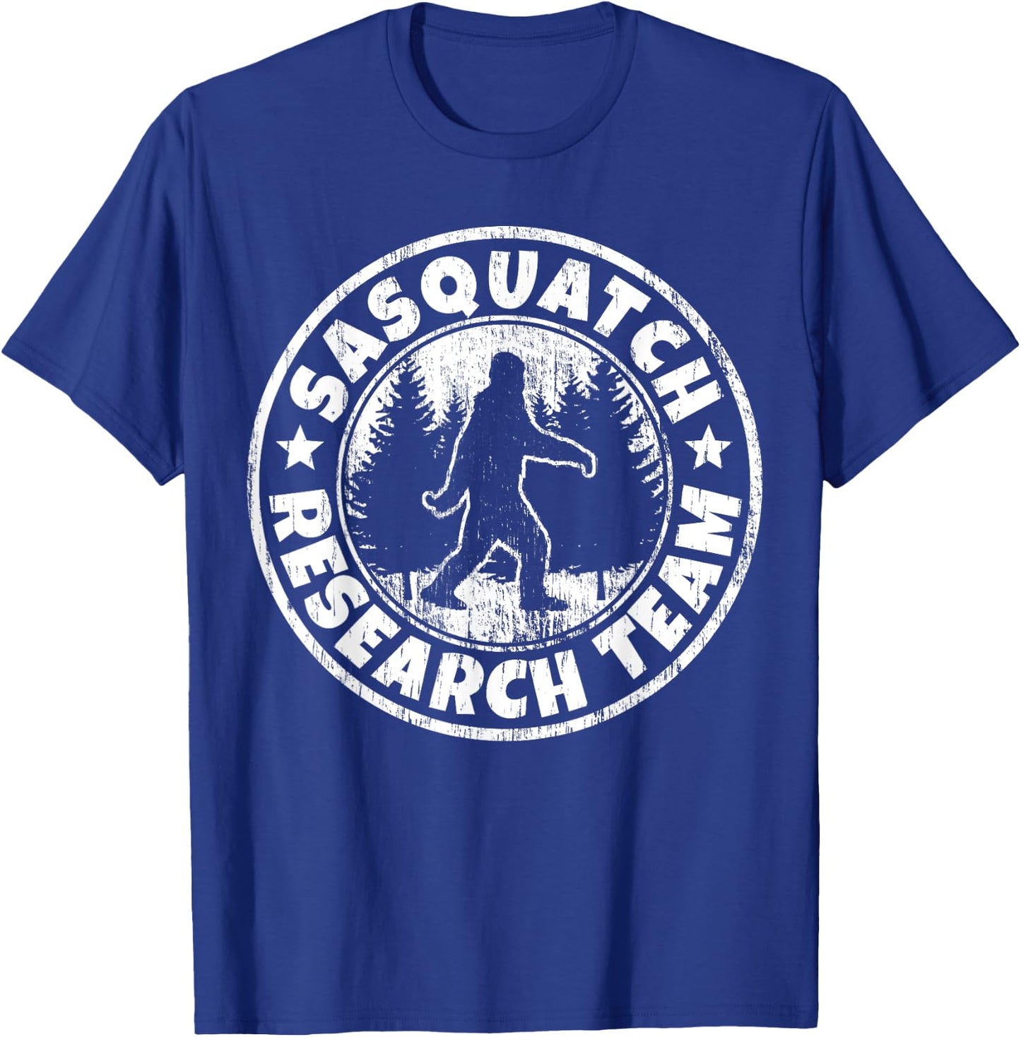 Funny Sasquatch Shirt: Sasquatch Research Team Nerdy T-Shirt - T-Shirt | Royal
