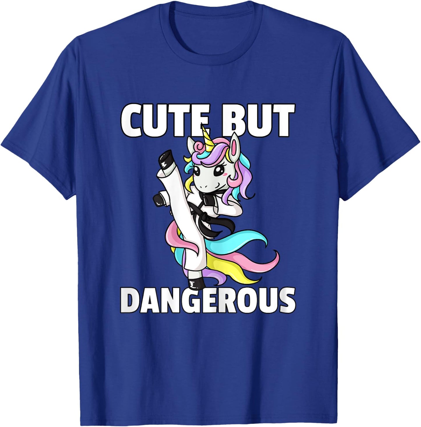 Unicorn Karate Gift Girl Taekwondo Jiu Jitsu MMA BJJ T-Shirt - T-Shirt | Royal