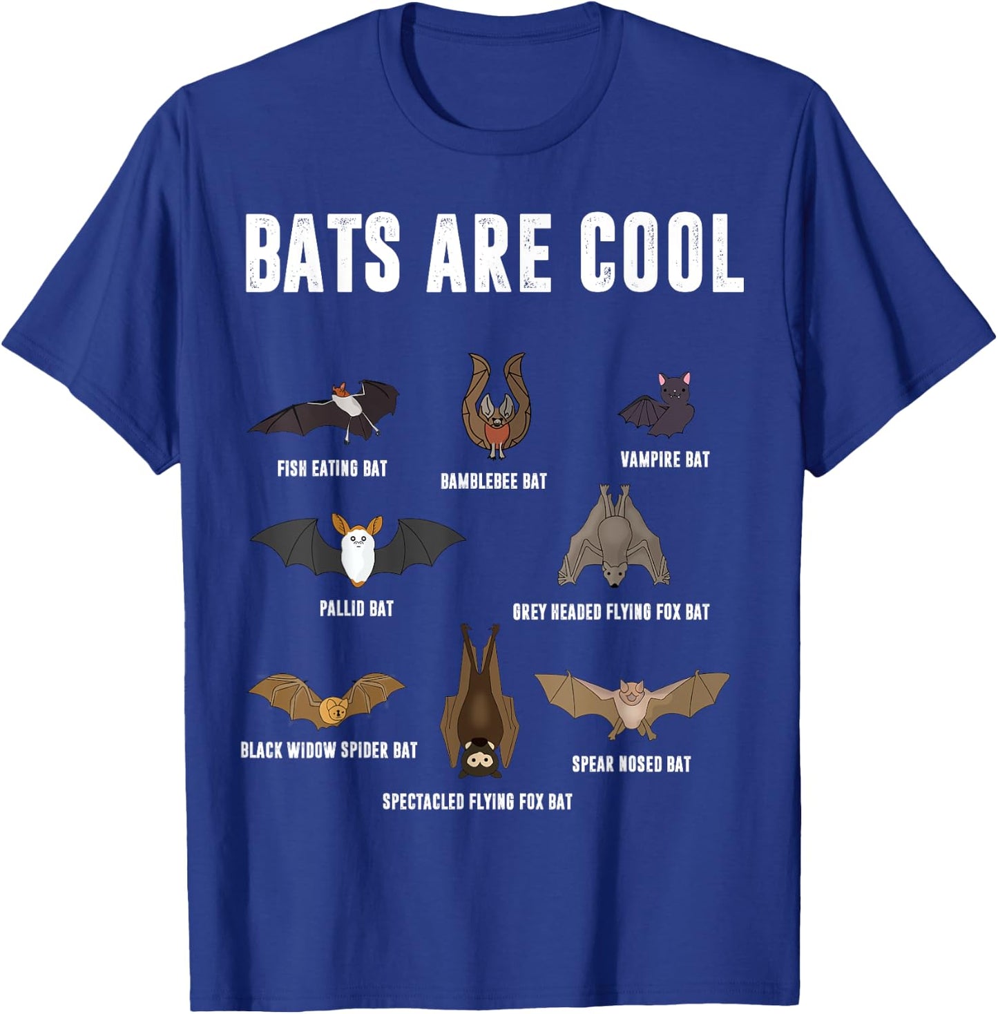 Bats Are Cool | Learning Science Is Fun For Kids T-Shirt - T-Shirt | Royal