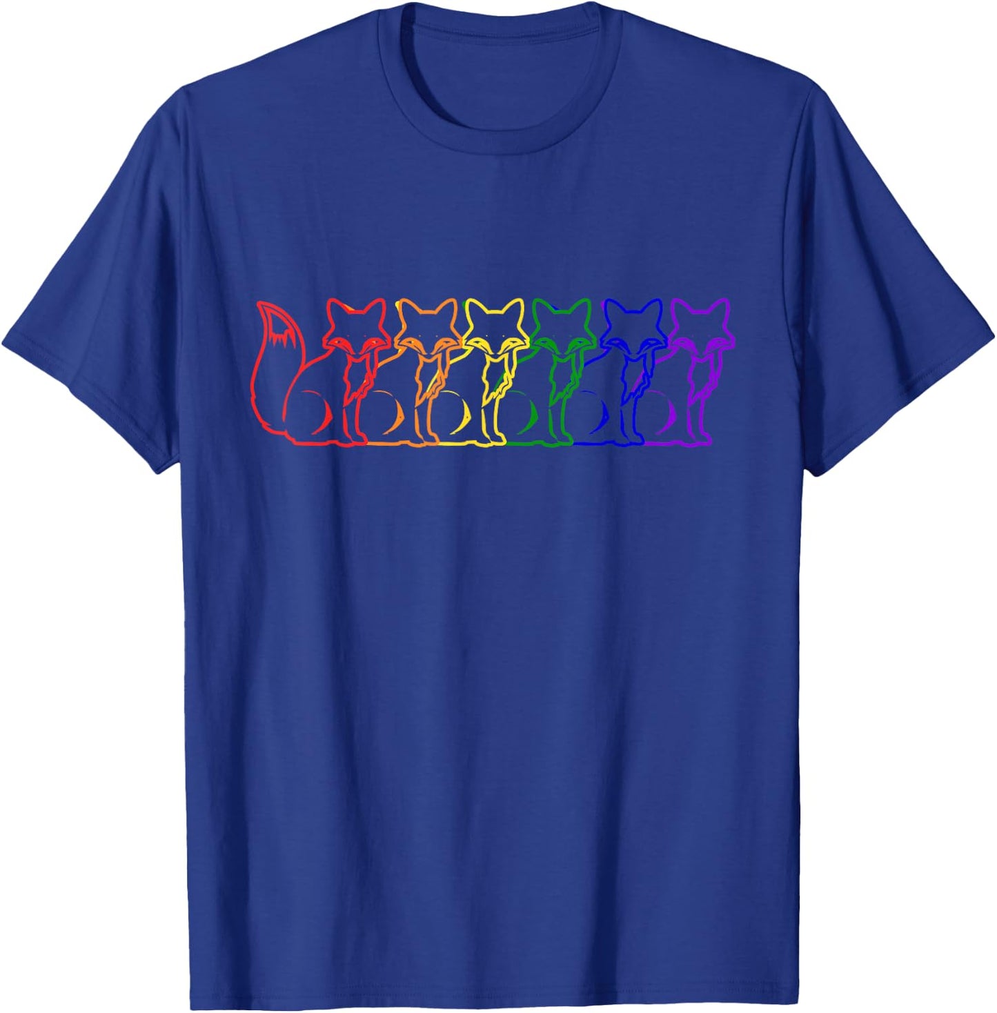 LGBT Rainbow Fox T-Shirt - T-Shirt | Royal