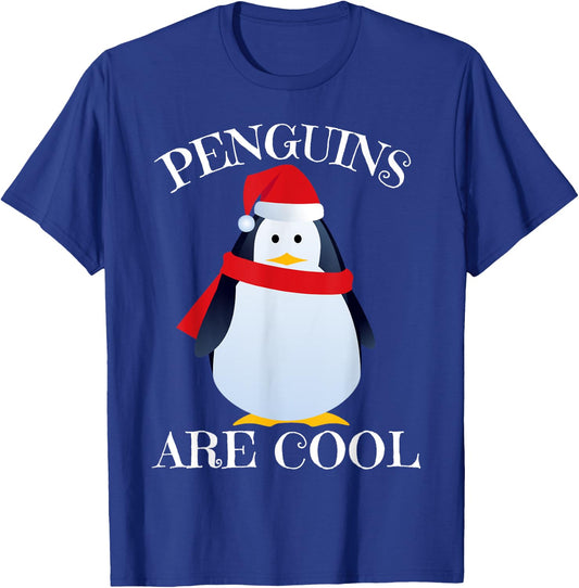 Cute Christmas Penguin Shirt for Kids Boy Girl Men & Women T-Shirt - T-Shirt | Royal
