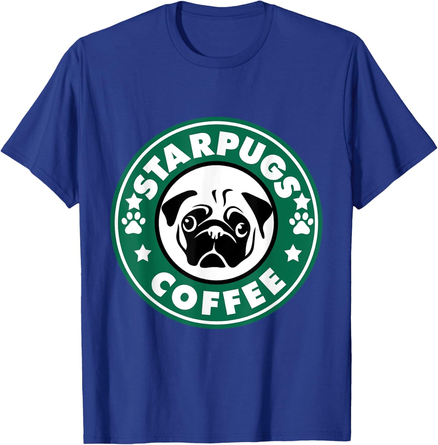 Starpugs Coffee Pug Dog Lover Gift T-Shirt - T-Shirt | Royal
