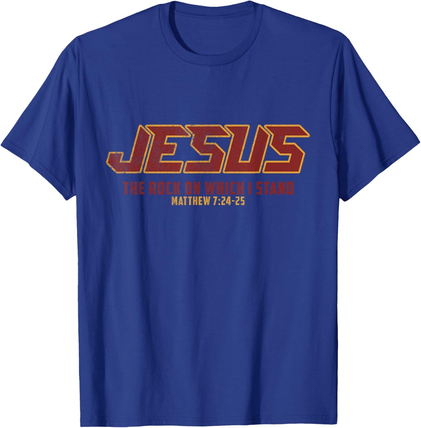 Christian Shirt - Jesus Rock: The Rock On Which I Stand T-Shirt - T-Shirt | Royal