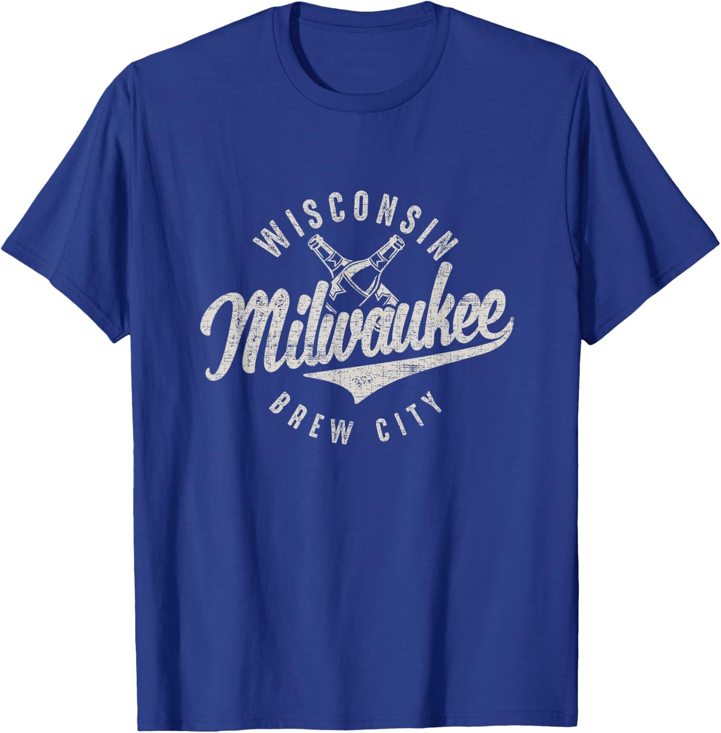 Wisconsin Milwaukee Brew City Vintage T-Shirt - T-Shirt | Royal