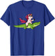 Alligator Unicorn Crocodile Gator Reptile Men Boys T-Shirt - T-Shirt | Royal