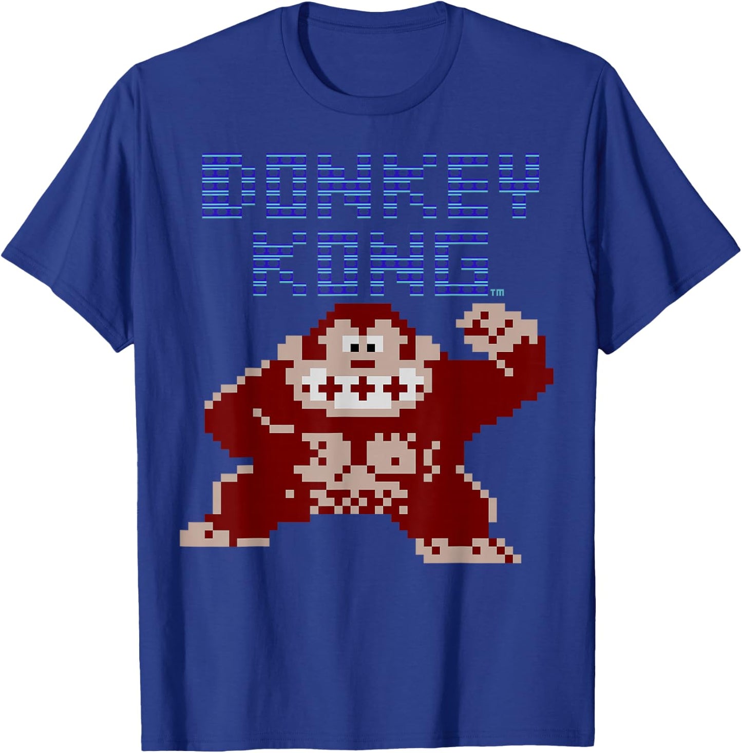 Nintendo Donkey Kong 8-Bit Pose Retro Graphic T-Shirt - T-Shirt | Royal