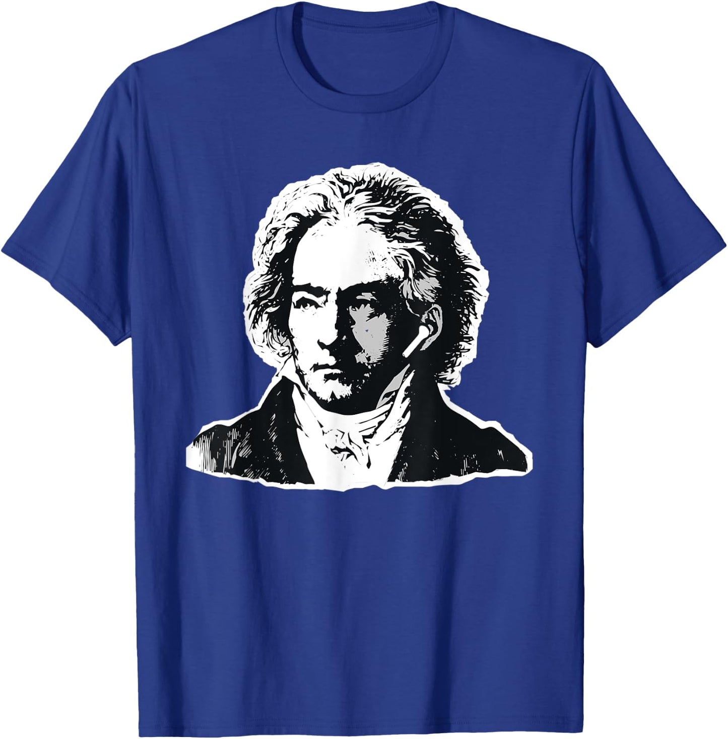 Ludwig Van Beethoven Classical Music Composer Earbuds T-Shirt - T-Shirt | Royal