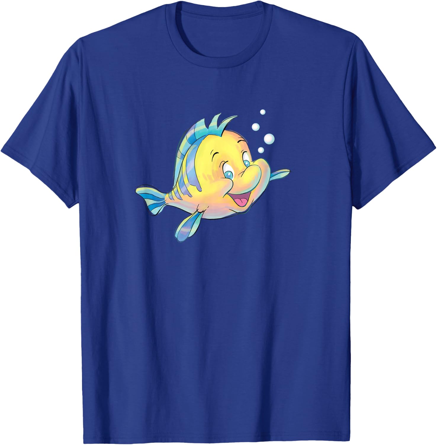 Disney The Little Mermaid Flounder Bubbles Small T-Shirt - T-Shirt | Royal