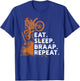 Eat Sleep Braap Repeat Funny Dirt Bike Gift T-Shirt - T-Shirt | Royal