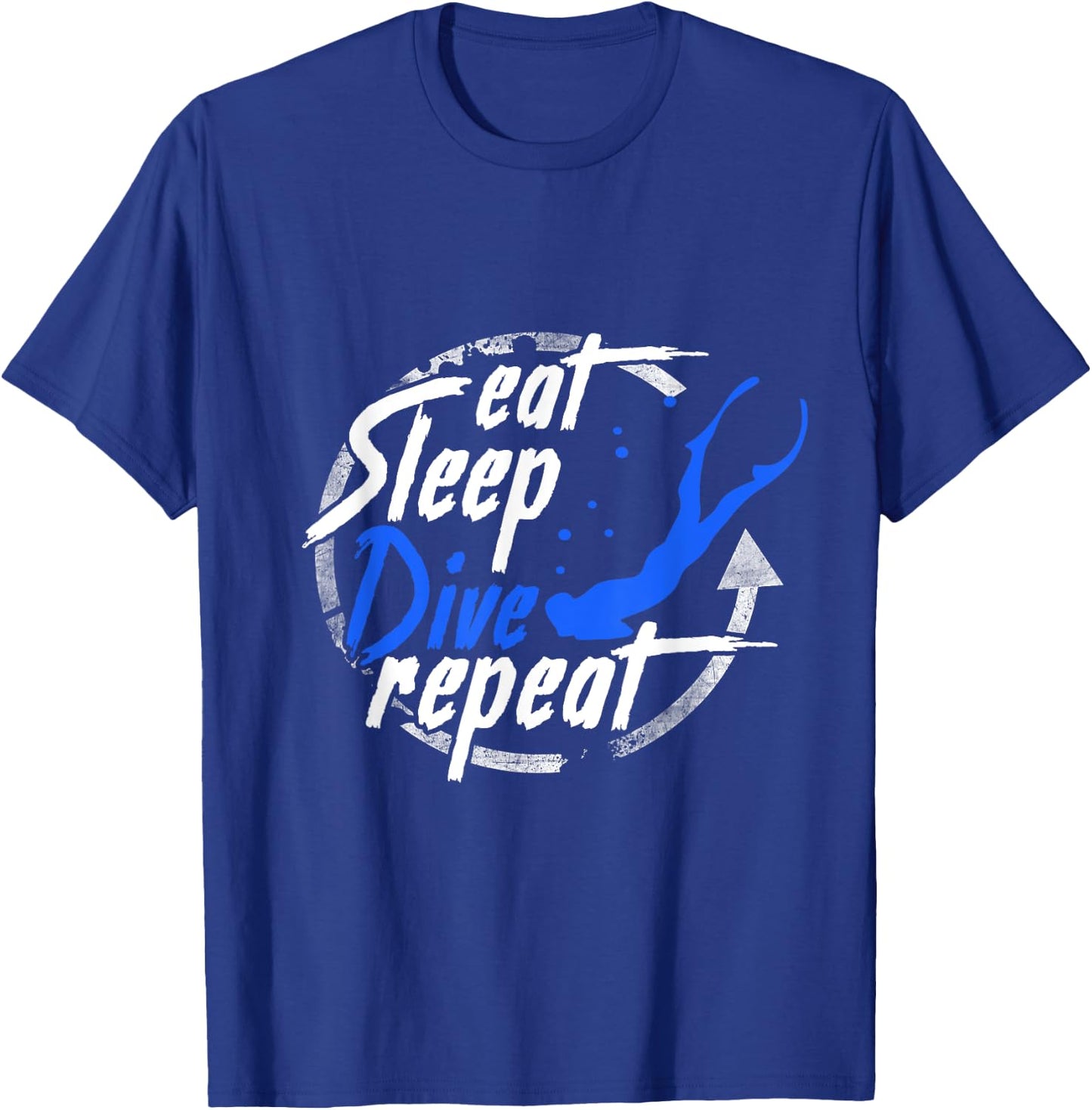 Freediving eat sleep Free dive Diving Apnea Ocean Sea T-Shirt - T-Shirt | Royal