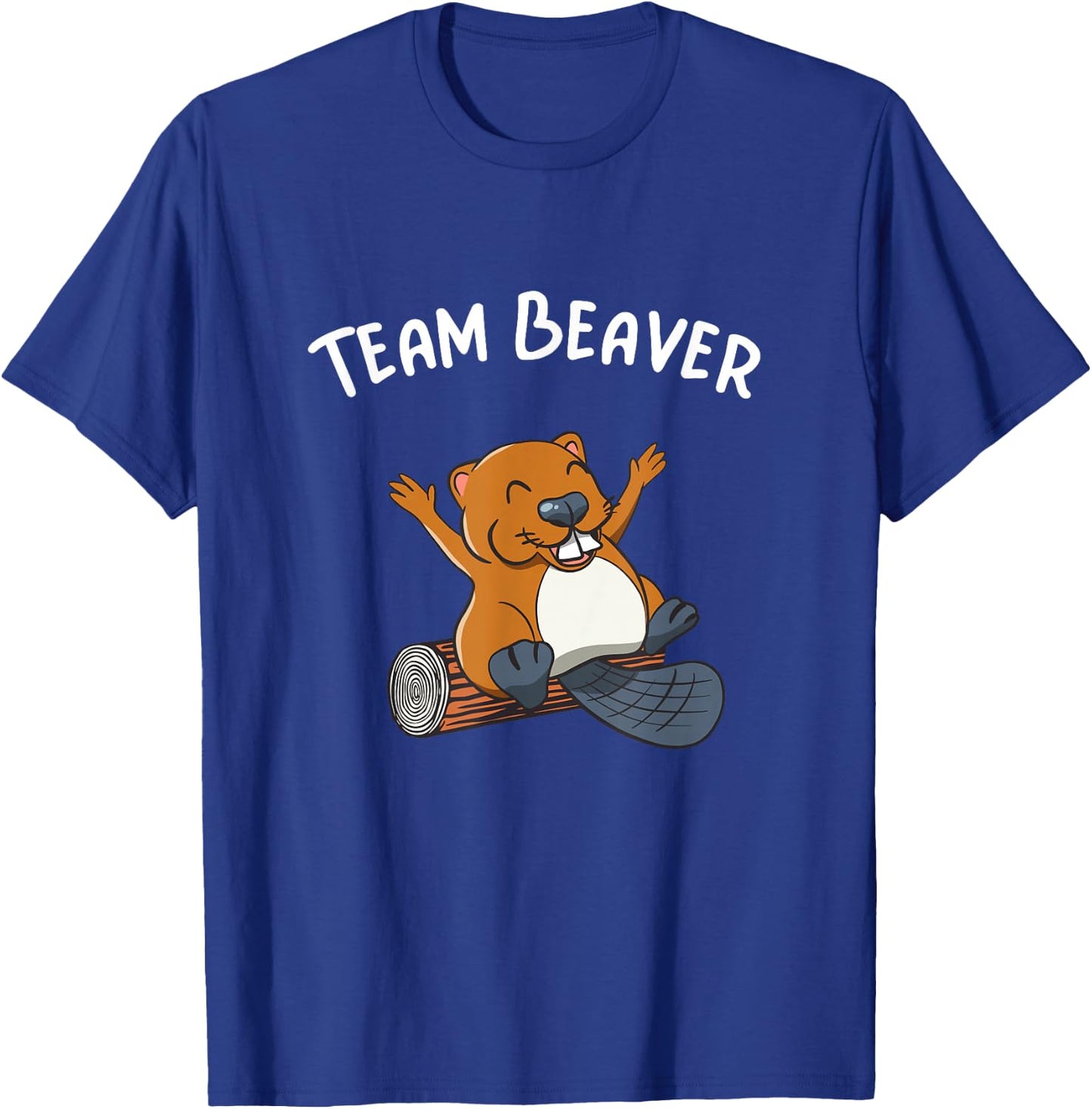 Team Beaver Rodent Cute Animal Funny Beaver T-Shirt - T-Shirt | Royal
