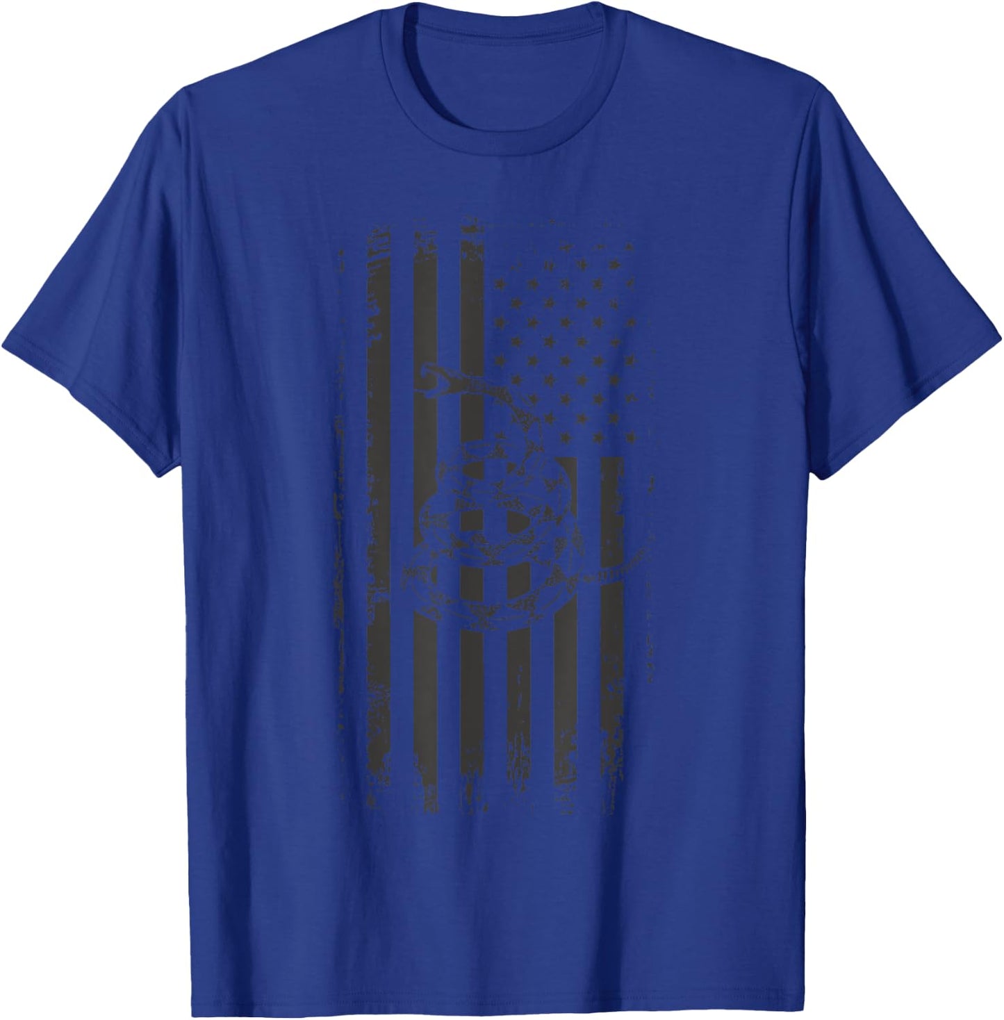 American Flag & Snake Patriotic Shirt Stealth Black T-Shirt - T-Shirt | Royal
