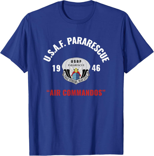 MilitaryTee -Adults Military Air Commandos , Black, S, Short Sleeve T-Shirt - T-Shirt | Royal