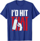 I'd hit that funny Boxing Kickboxing gift T-Shirt - T-Shirt | Royal