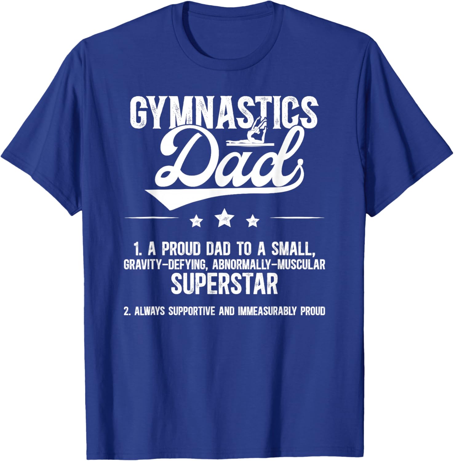 Gymnastics Dad Definition Dad Of A Gymnast Father T-Shirt - T-Shirt | Royal