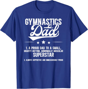 Gymnastics Dad Definition Dad Of A Gymnast Father T-Shirt - T-Shirt | Royal