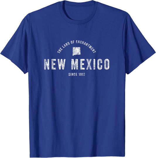 New Mexico T Shirt Vintage Sports Design Retro NM T-Shirt - T-Shirt | Royal