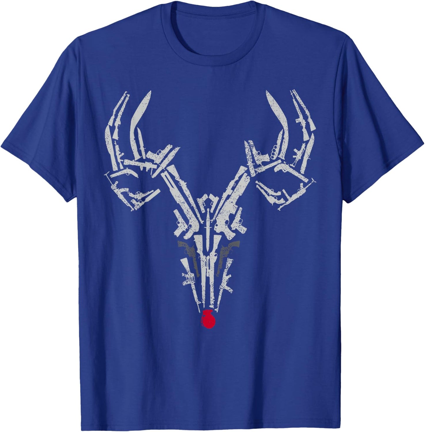 2A Deer Antlers Gun T-Shirt - T-Shirt | Royal