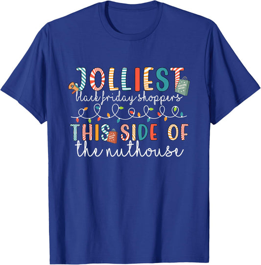 Funny Jolly Shopping Christmas Shopping Lover Xmas T-Shirt - T-Shirt | Royal