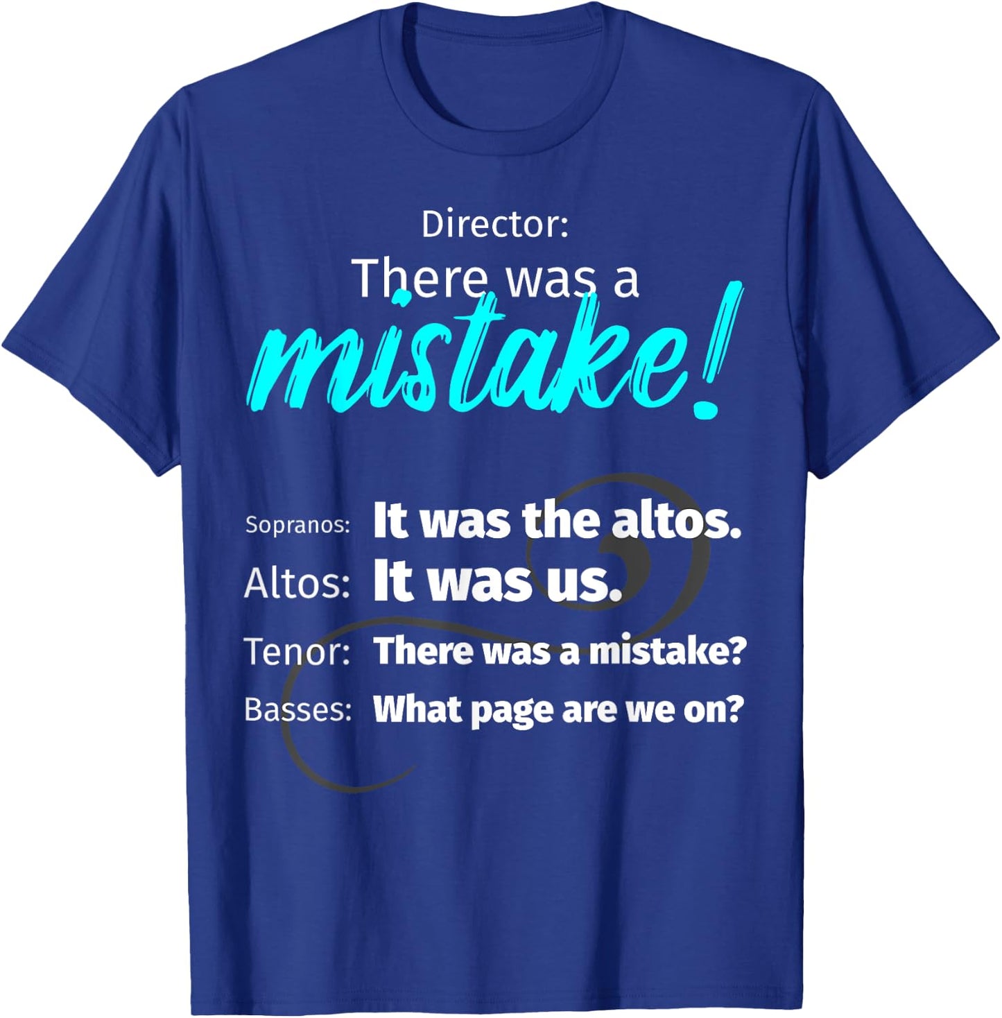 Choir Singing Music There was a mistake! T-Shirt - T-Shirt | Royal
