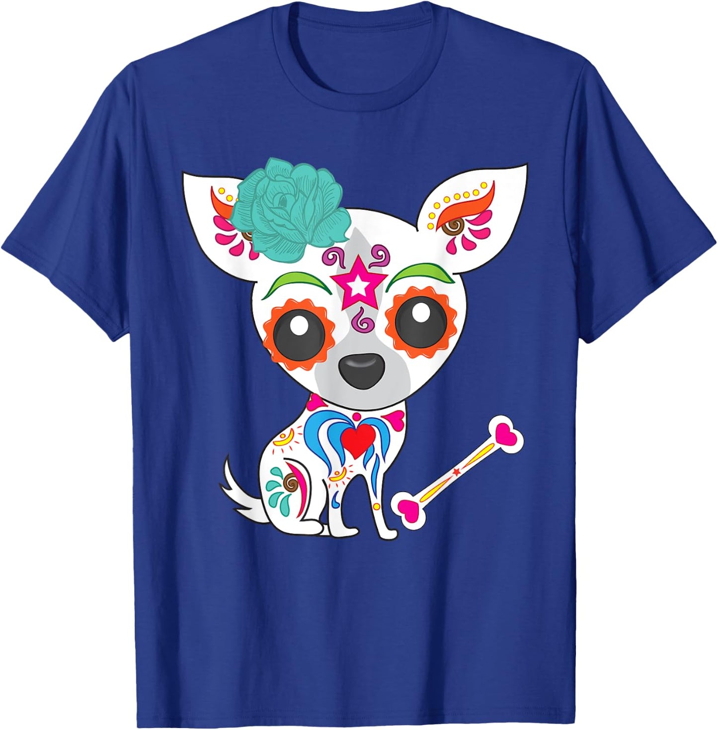 Cinco De Mayo Sugar Skull Chihuahua T-Shirt - T-Shirt | Royal