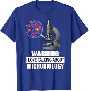 Science Biology Microbiology Teacher Bacteria Laboratory Men Women Kids T-Shirt - T-Shirt | Royal
