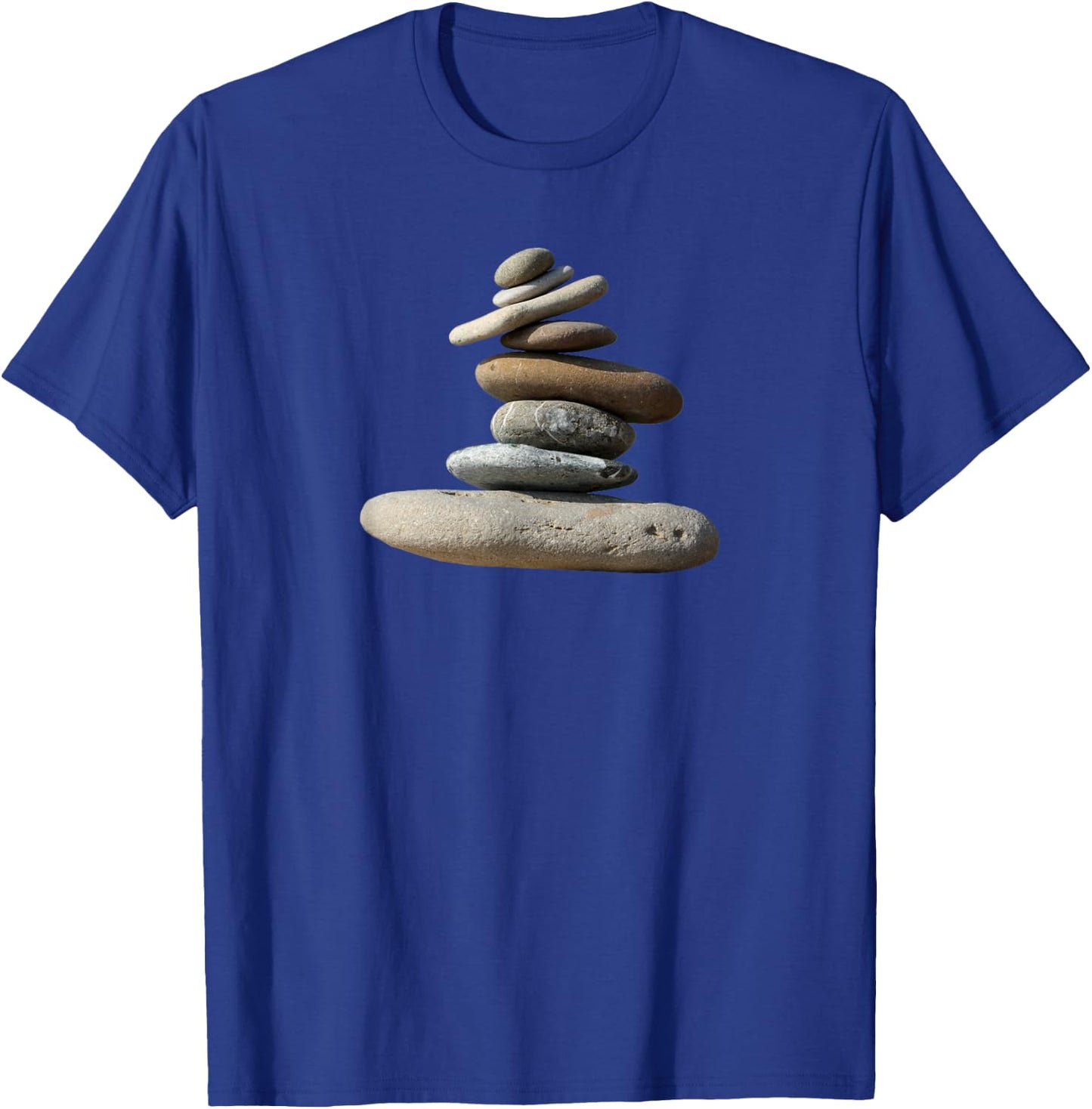 Balanced Rocks Zen Centered Yoga Peace Meditation T-Shirt - T-Shirt | Royal