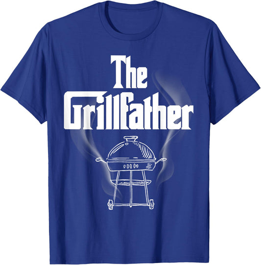 The Grillfather BBQ Grill Smoker Barbecue Grilling T-Shirt - T-Shirt | Royal
