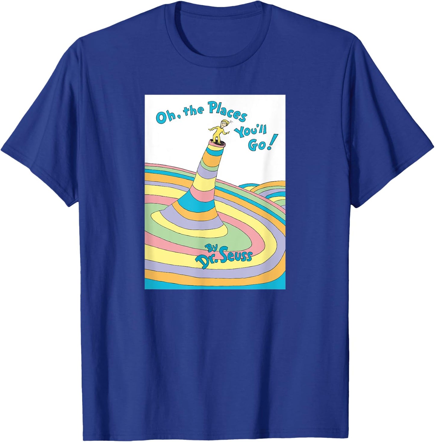 Dr. Seuss Oh the Places You'll Go Book Cover T-Shirt - T-Shirt | Royal
