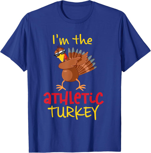 Family Matching Thanksgiving Costume Outfit Gifts Athletic Turkey Thanksgiving Party Black Small Classic Fit Short Sleeve U-Neck Printed Graphic Lightweight