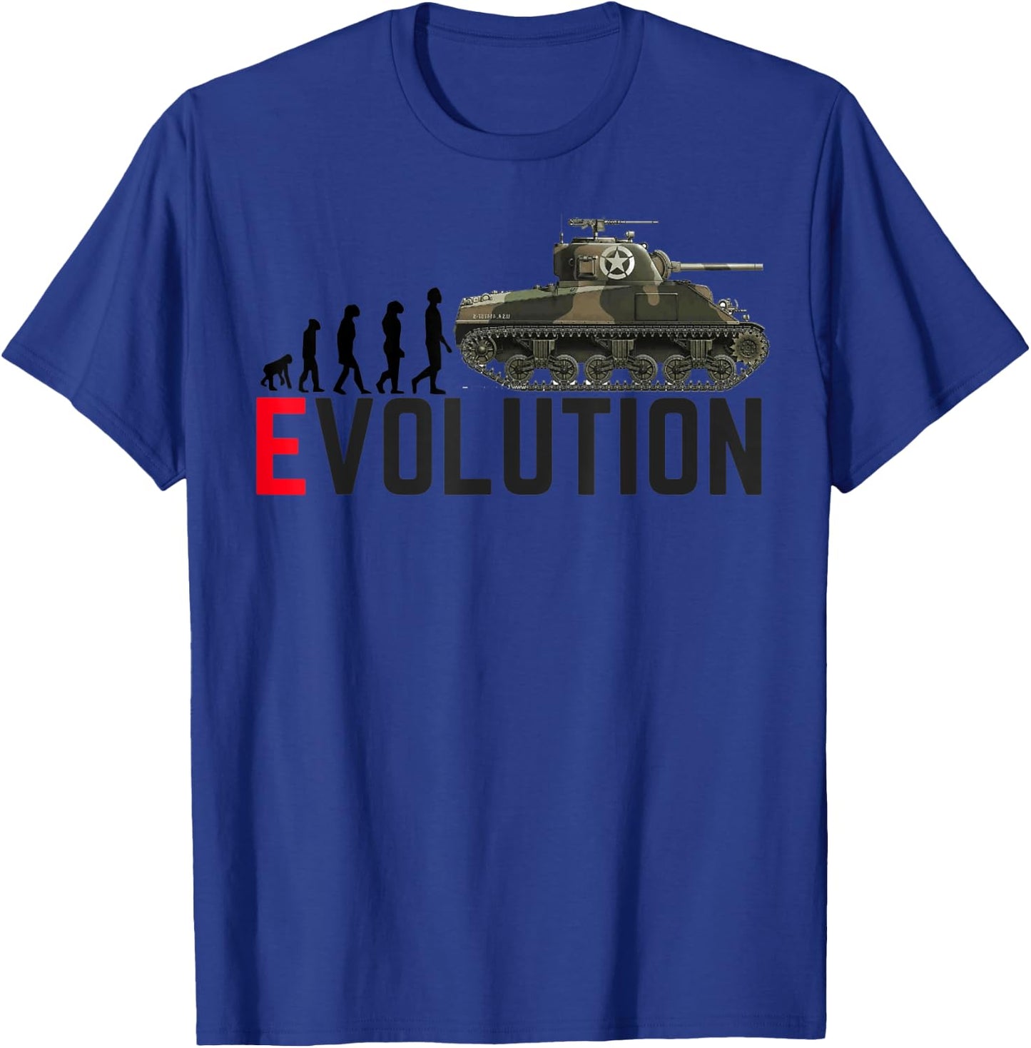 M4 Sherman Tank Cool World War 2 Tank T Shirt T-Shirt - T-Shirt | Royal